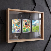 PokeFrame Floating Card Display — Log Wood (3 Cards) 4