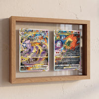 PokeFrame Floating Card Display — Log Wood (2 Cards) 2