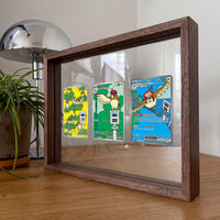 PokeFrame Floating Card Display — Black Walnut (3 Cards) 2