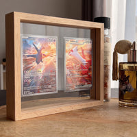 PokeFrame Floating Card Display — Log Wood (2 Cards) 3