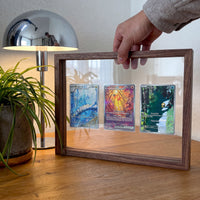 PokeFrame Floating Card Display — Black Walnut (3 Cards) 4