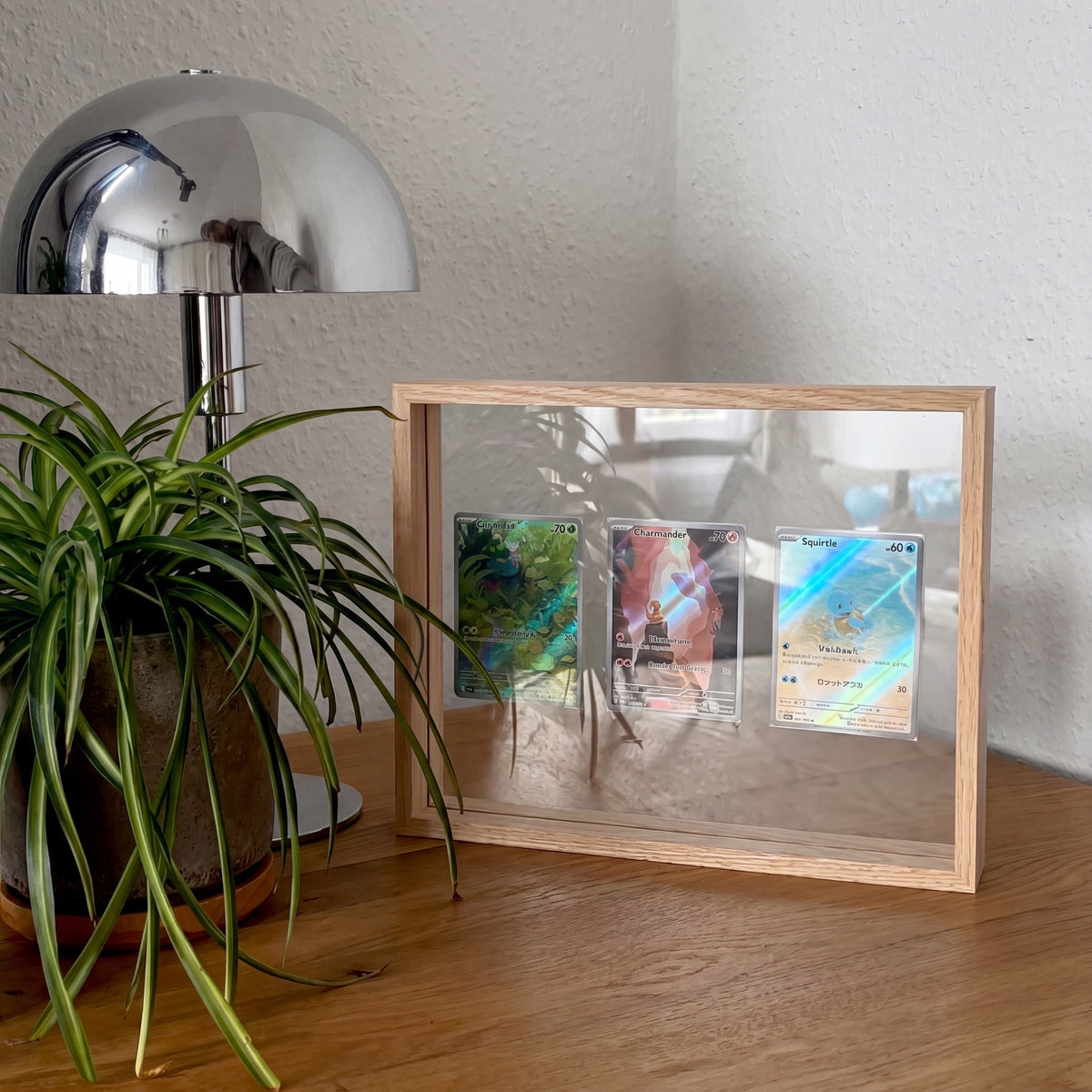 PokeFrame Floating Card Display — Log Wood (3 Cards)