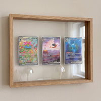 PokeFrame Floating Card Display — Log Wood (3 Cards) 2