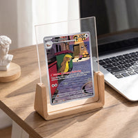 PokeFrame Single Card U-Stand — Beech 3
