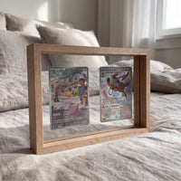 PokeFrame Floating Card Display — Log Wood (2 Cards) 1