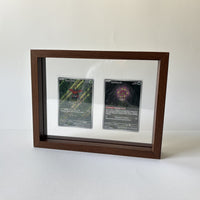 PokeFrame Floating Card Display — Black Walnut (2 Cards) 2