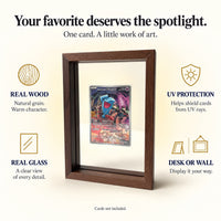 PokeFrame Floating Card Display — Black Walnut (1 Card) 5