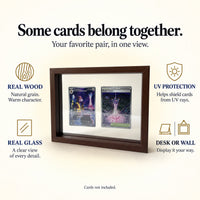 PokeFrame Floating Card Display — Black Walnut (2 Cards) 5
