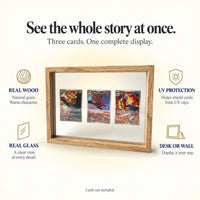 PokeFrame Floating Card Display — Log Wood (3 Cards) 5