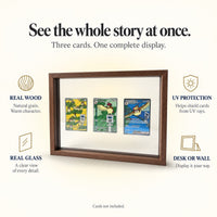 PokeFrame Floating Card Display — Black Walnut (3 Cards) 5