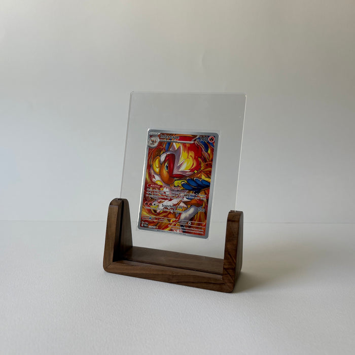 PokeFrame U-Stand Black Walnut with Infernape card